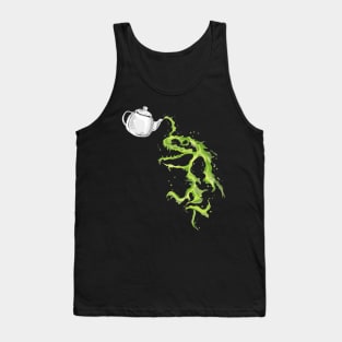 Tea-Rex T-Rex Tea Teapot Pouring Drawing Tank Top